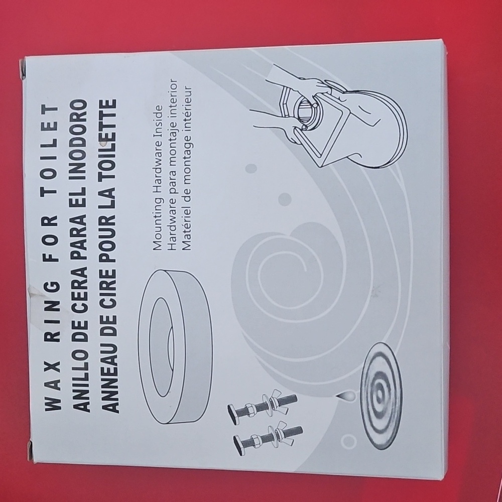 Toilet Ring with Horn Wax/Plastic Toilet Bolts 2-1/4"